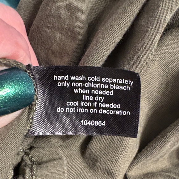 Lane Bryant Olive Crochet Yoke Sleeveless Tank - Picture 6 of 6